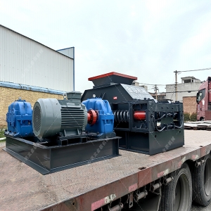 2PG800x600對輥破碎機發貨圖片_發往貴州貴陽_破碎鵝卵石