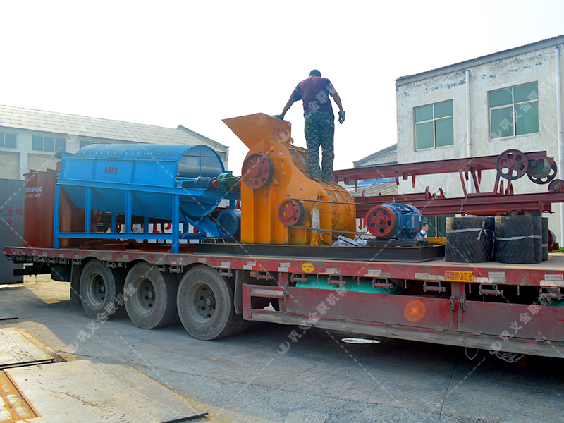 雙級粉碎機(jī)生產(chǎn)線發(fā)貨圖片_發(fā)往云南瀾滄_破碎錳礦石