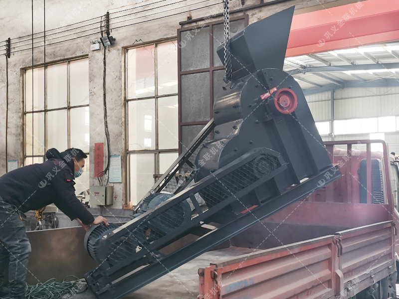 小型雙級粉碎機生產線發貨圖片_發往山東煙臺_粉碎青石